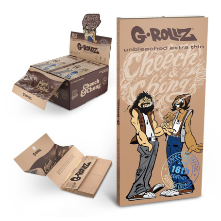 G-Rollz | Cheech & Chong Unbleached King Size Slim kombipakke